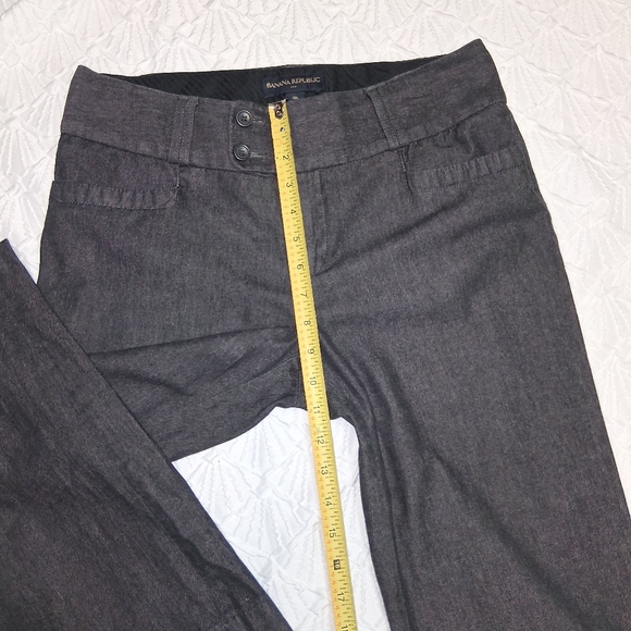 Banana Republic Charcoal Gray Trousers dress Pants Casual Size 10L - Picture 8 of 16